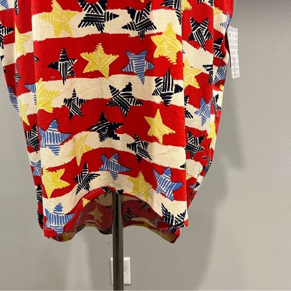 LuLaRoe Irma short sleeve fireworks print oversized top size small - Picture 4 of 10